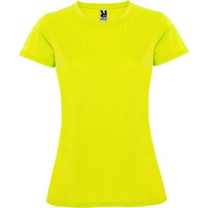 T-shirt femme publicitaire sport | Montercarlo Jaune fluo