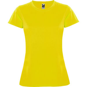 T-shirt femme publicitaire sport | Montercarlo Jaune