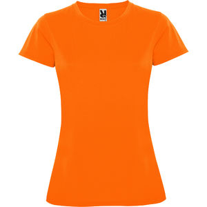 T-shirt femme publicitaire sport | Montercarlo Orange fluo