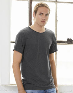 T-shirt homme col à bords francs publicitaire | Menkent Dark Grey Heather