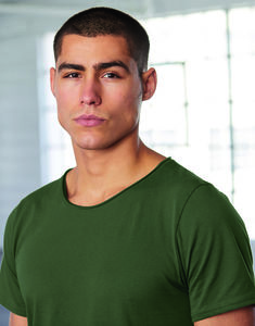 T-shirt homme col à bords francs publicitaire | Menkent Military Green