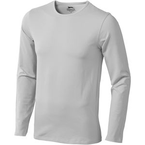 T-shirt personnalisé manches longues pour hommes Curve Gris