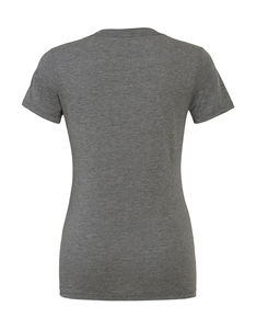 T-shirt femme triblend col v publicitaire | Naos Grey Triblend