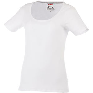 T-shirt personnalisé décolleté manches courtes pour femmes Bosey Blanc