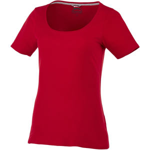 T-shirt personnalisé décolleté manches courtes pour femmes Bosey Rouge foncé