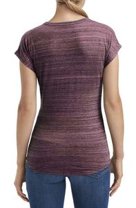 T-shirt personnalisé femme manches courtes | Women`s Streak V-Neck Id Maroon