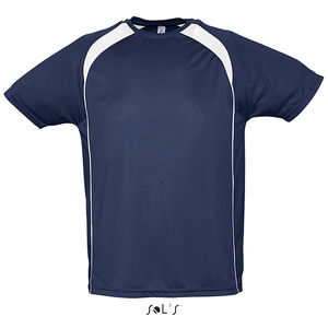 Tee-shirt publicitaire bicolore homme | Match French marine