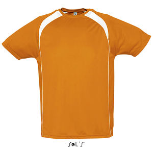 Tee-shirt publicitaire bicolore homme | Match Orange