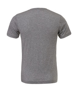 T-shirt triblend col v personnalisé | Castor Grey Triblend