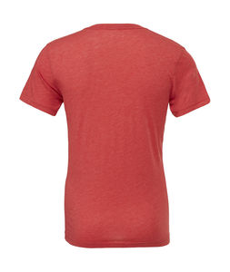 T-shirt triblend col v personnalisé | Castor Red Triblend