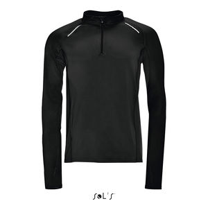 Tee-shirt publicitaire running homme manches longues | Berlin Men Noir