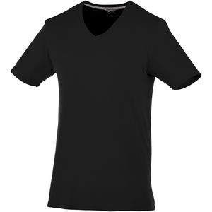 T-shirt publicitaire col V manches courtes pour hommes Bosey Noir