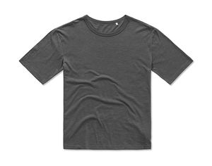 T-shirt publicitaire homme manches courtes | Organic Slub Slate Grey