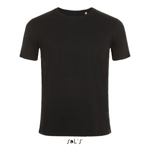 Tee-shirt publicitaire col rond ajusté homme | Marvin Noir profond