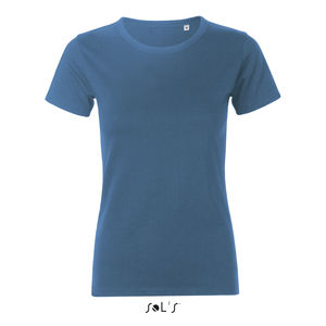 Tee-shirt publicitaire col rond femme | Murphy Women Bleu ardoise