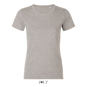 Tee-shirt publicitaire col rond femme | Murphy Women Gris chiné