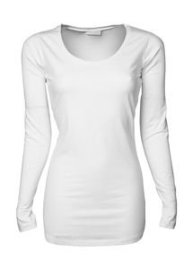 T-shirt personnalisé femme manches longues cintré | Fodlendi White