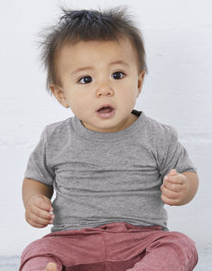 T-shirt publicitaire pour bébés manches courtes | Véga Grey Triblend