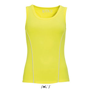 Débardeur personnalisé running femme | Rio Jaune fluo