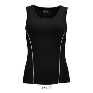 Débardeur personnalisé running femme | Rio Noir