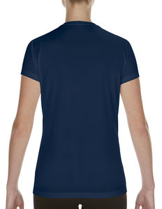 T-shirt femme performance publicitaire | Amos Sport Dark Navy