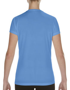 T-shirt femme performance publicitaire | Amos Sport Light Blue