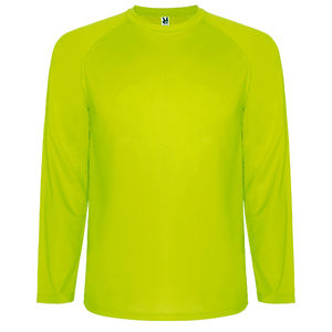 T-shirt sport manches longues publicitaire | Montercarlo Jaune fluo