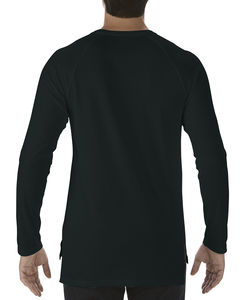 T-shirt publicitaire unisexe manches longues | Long and Lean Raglan LS Black