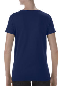 T-shirt femme col bateau publicitaire | Maniwaki Navy