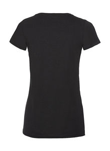 T-shirt femme col v hd publicitaire | Penang Black