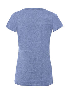 T-shirt femme col v hd publicitaire | Penang Blue Marl