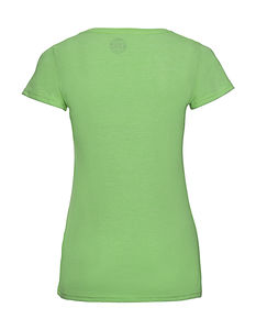 T-shirt femme col v hd publicitaire | Penang Green Marl