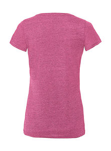 T-shirt femme col v hd publicitaire | Penang Pink Marl