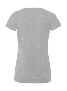 T-shirt femme col v hd publicitaire | Penang Silver Marl