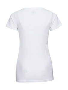 T-shirt femme col v hd publicitaire | Penang White