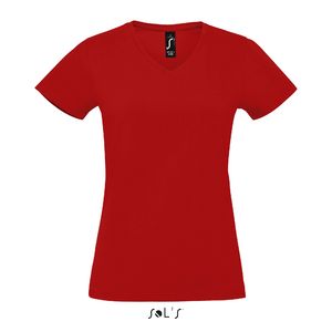 Tee-shirt publicitaire femme col V | Imperial V Women Rouge
