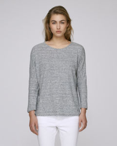 T-shirt fil flammé femme | Stella Turns Slub Slub Heather Grey