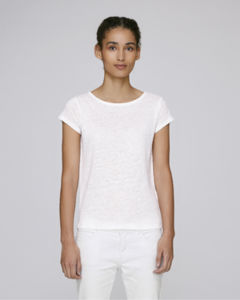 T-shirt lin femme | Stella Glows Linen White