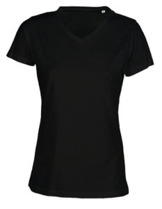 Tee-Shirts pub Ladies' no label V-neck t-shirt SE634 Black