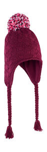 Bonnet tricoté publicitaire unisexe | Glacier Pom Pom Burgundy