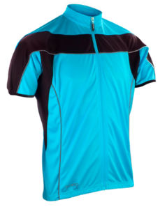 Textiles de sport publicitaires Bikewear Full Zip Performance Top SP188 Aqua