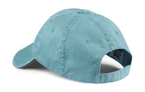 Bonnet publicitaire | Sandwich Trim Pigment-Dyed Twill Cap Aqua