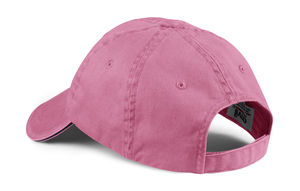 Bonnet publicitaire | Sandwich Trim Pigment-Dyed Twill Cap Flamingo