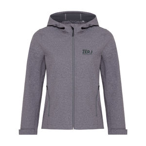 Veste personnalisée | Veste femme soft shell en polyester recyclé vulcano heather grey