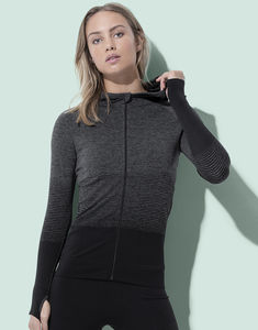 Veste personnalisée femme manches longues cintrée raglan | Active Jacket Women Dark Grey Transition