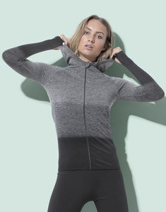 Veste personnalisée femme manches longues cintrée raglan | Active Jacket Women Light Grey Transition