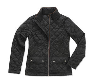 Veste publicitaire femme manches longues | Women`s Active Quilted Jacket Black Opal