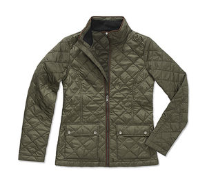 Veste publicitaire femme manches longues | Women`s Active Quilted Jacket Military Green