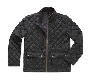 Veste publicitaire homme manches longues | Active Quilted Jacket Black Opal