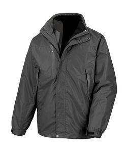 Veste personnalisée manches longues avec capuche | 3 in 1 Aspen Black